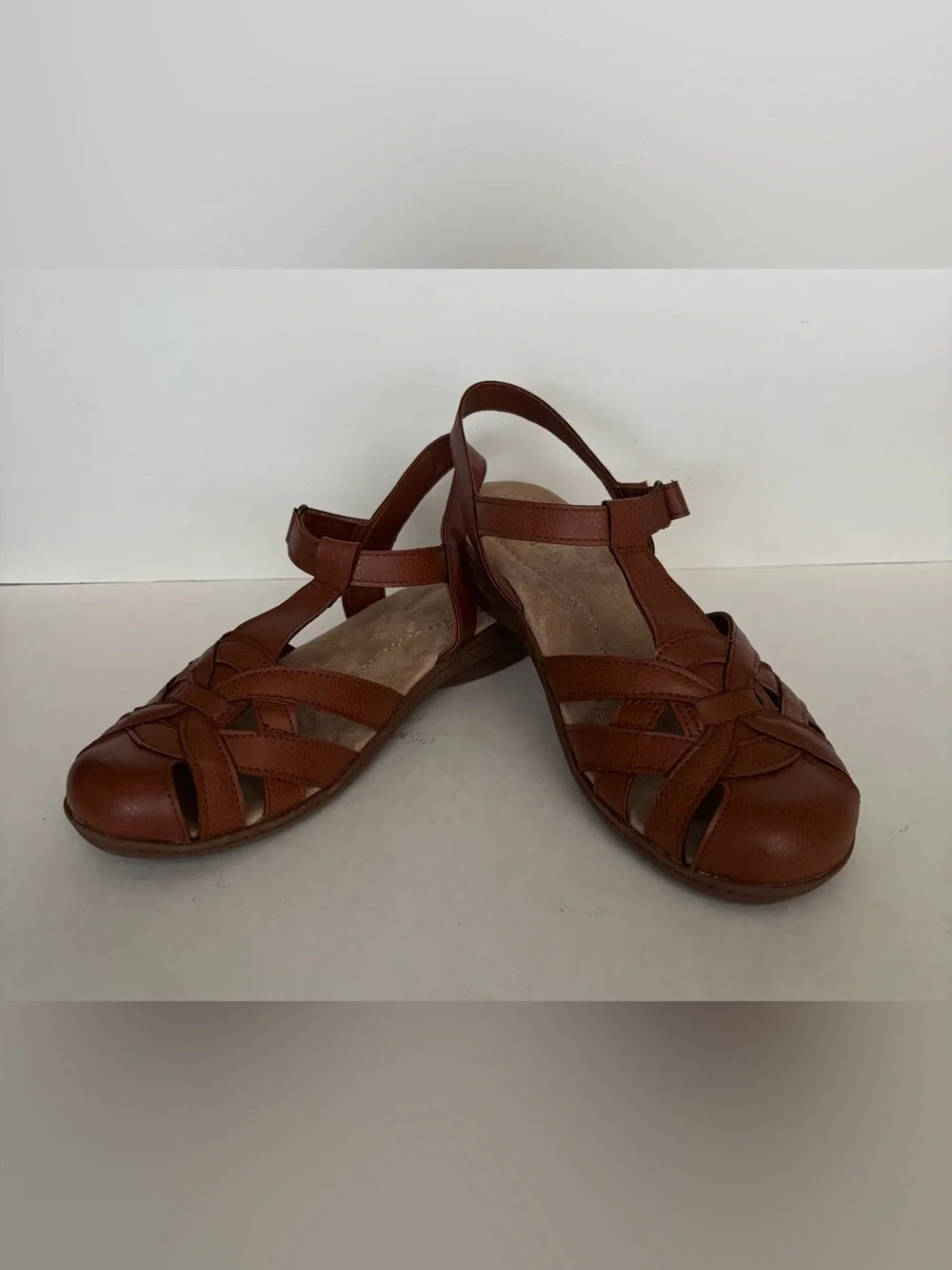 Baretraps Brixton Tan Leather Strappy T-Bar Sandals